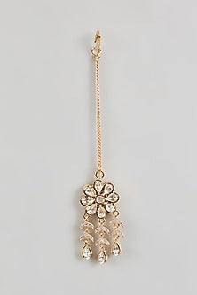 Gold Plated Kundan Polki Maang Tikka