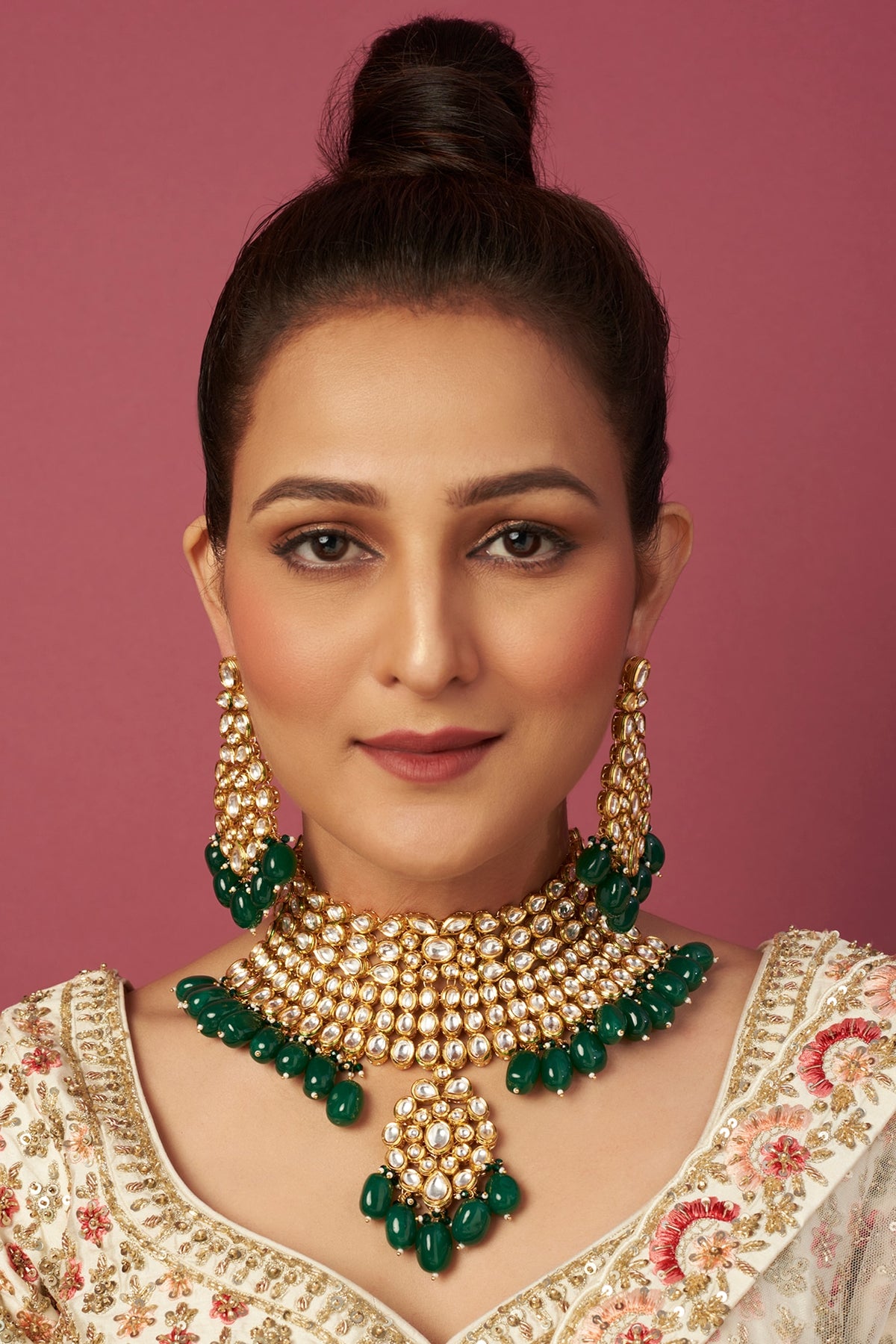Gold Plated Beaded Necklace Set