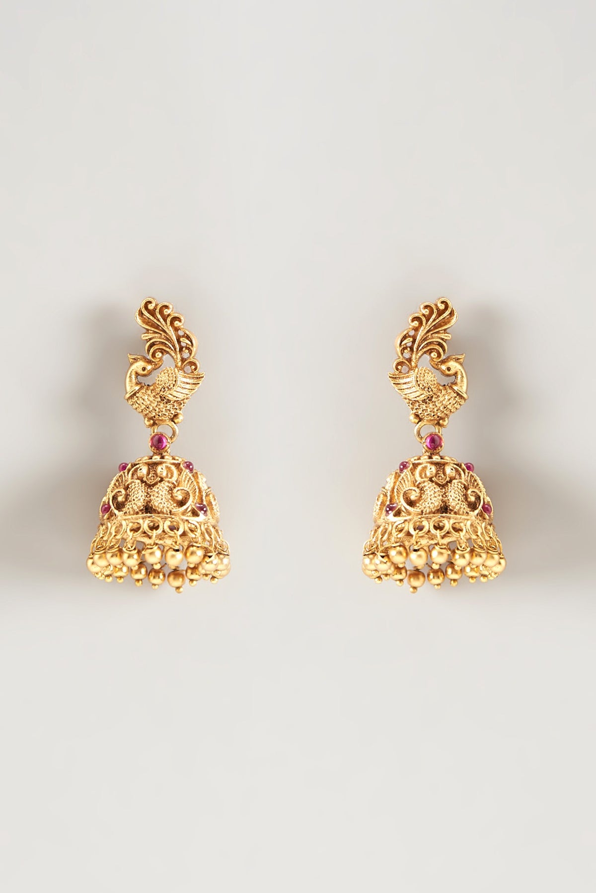 Gold Finish Krishna Pendant Temple Necklace Set