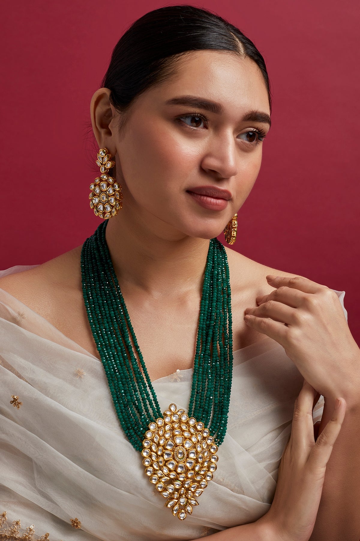 Gold Plated Onyx Necklace Set