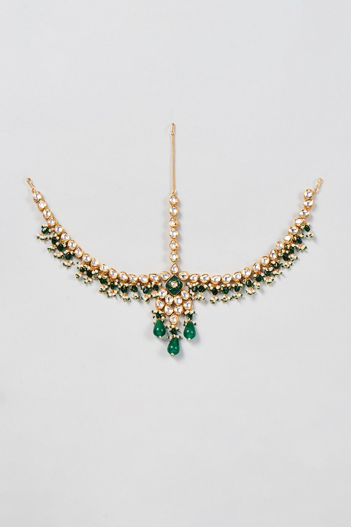 Gold Plated Kundan Polki Necklace Set