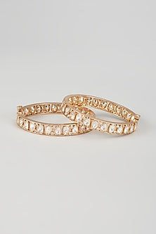 Gold Plated Kundan Polki Bangles (Set Of 2)