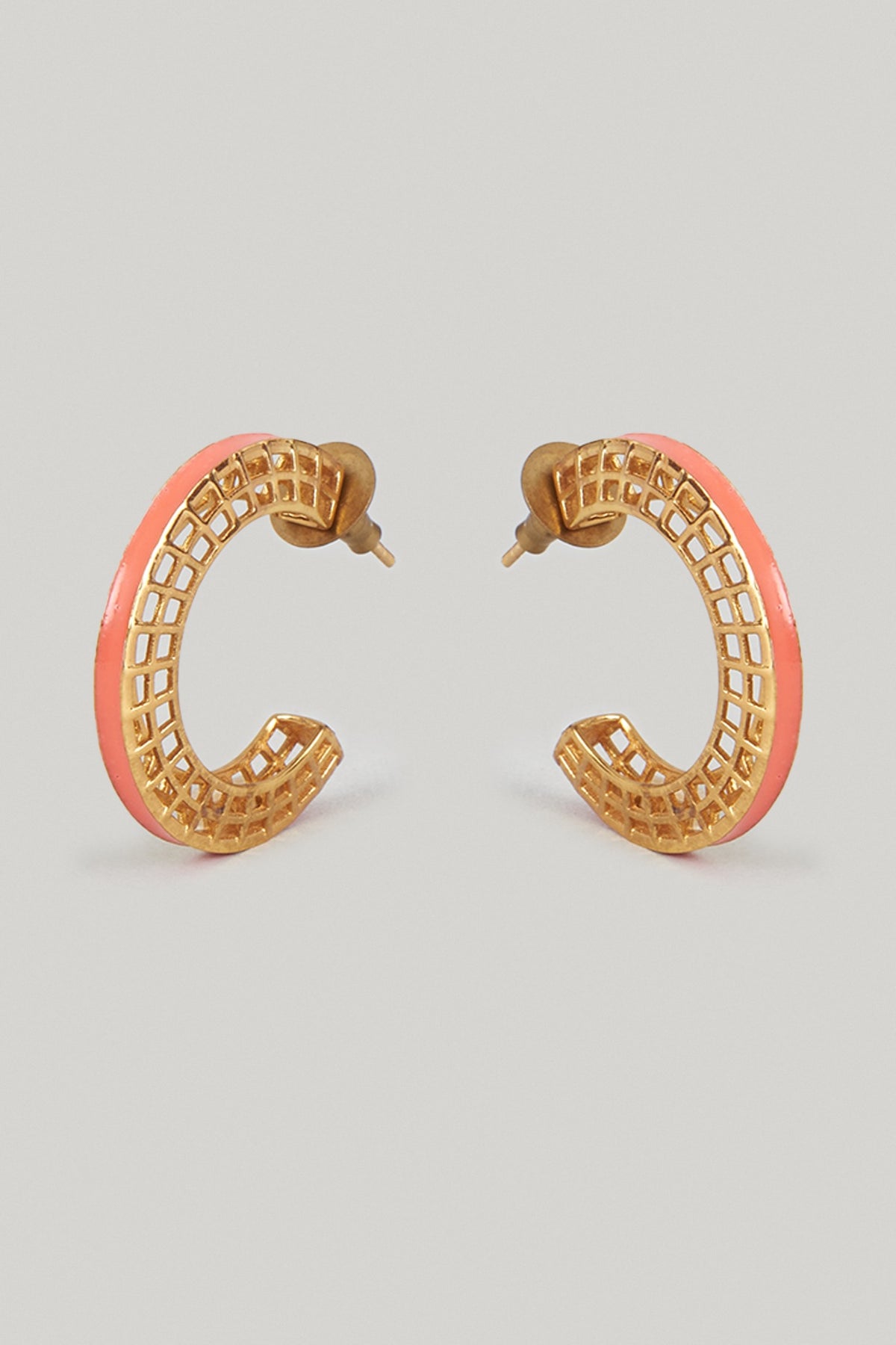 Gold Finish Hoop Earrings