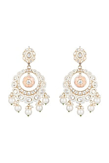 Gold Finish Enamled Bali Earrings