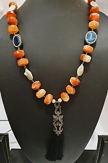 Gold Finish Zircon Necklace