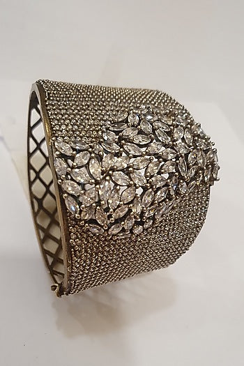 Silver Finish Faux Diamond Bracelet