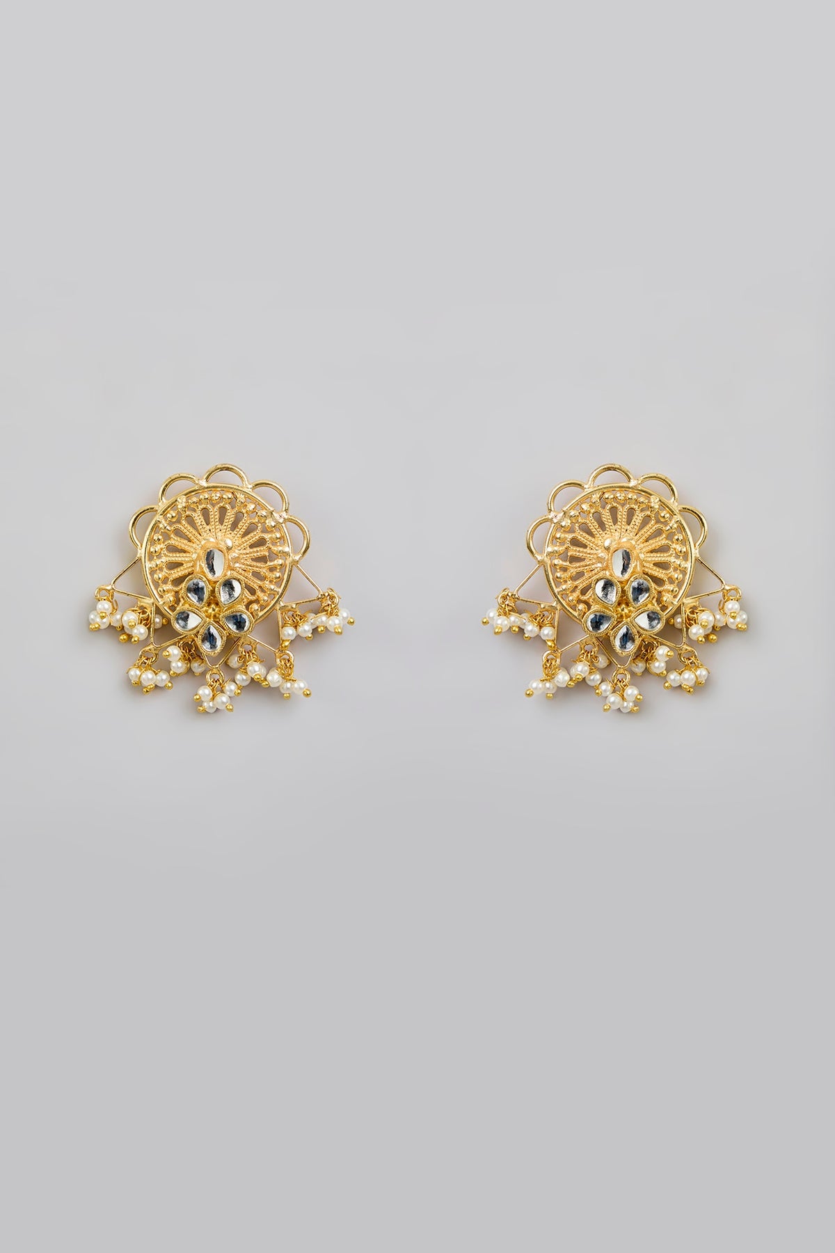 Gold Finish Stud Earrings