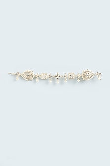 Gold Finish Kundan Polki Mathapatti