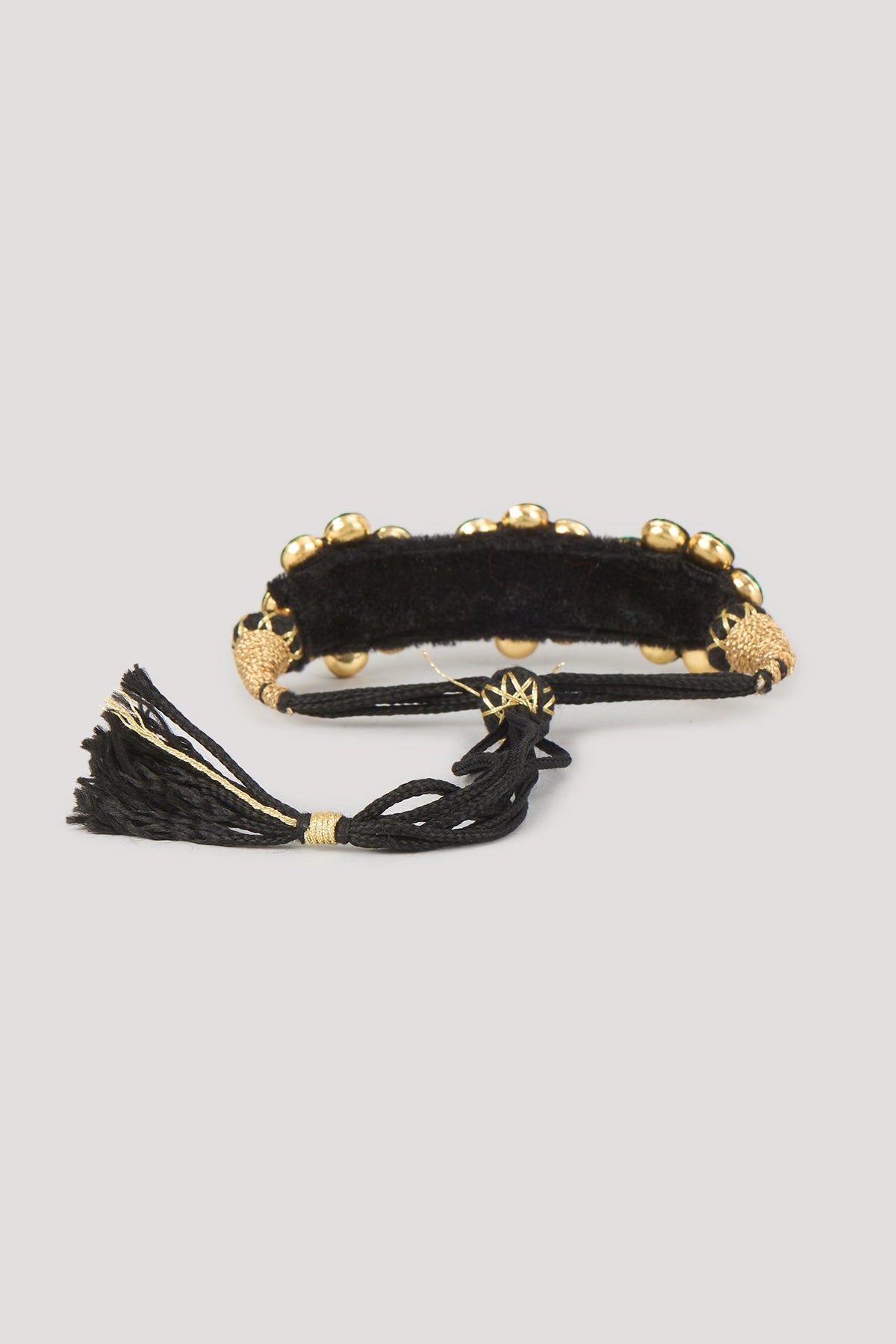 Gold Finish Multi-Colored Stone Thread Bracelet