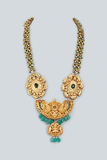 Gold Finish Temple Necklace