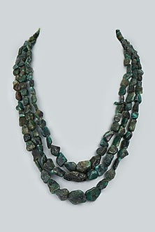 Gold Finish Layered Necklace Set