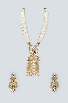 Gold Finish Pendant Necklace Set