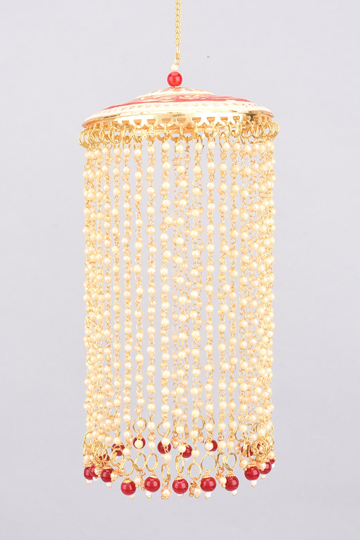 Gold Finish Pearl Meenakari Kaleeras