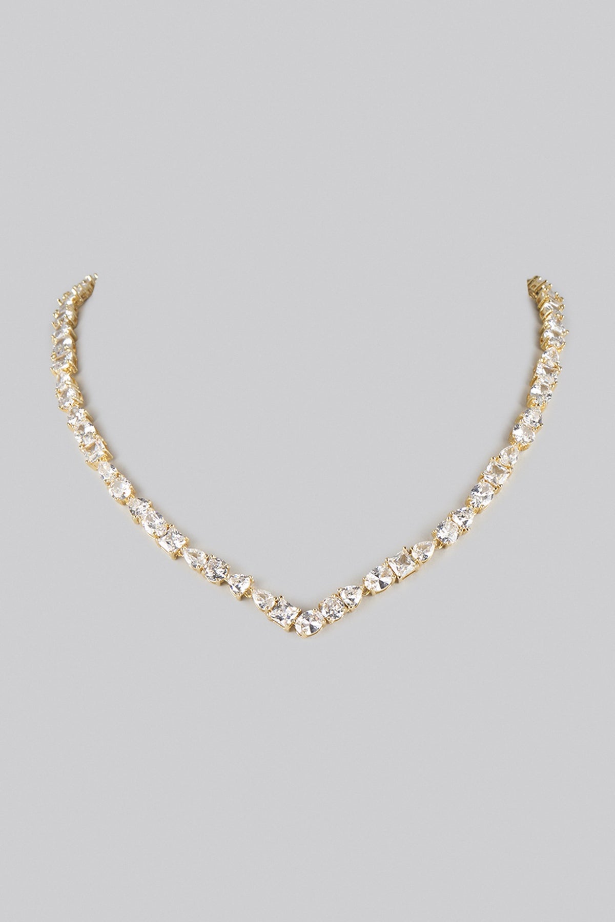Gold Finish Swarovski Necklace