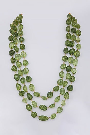 Green Glass Beaded Necklace