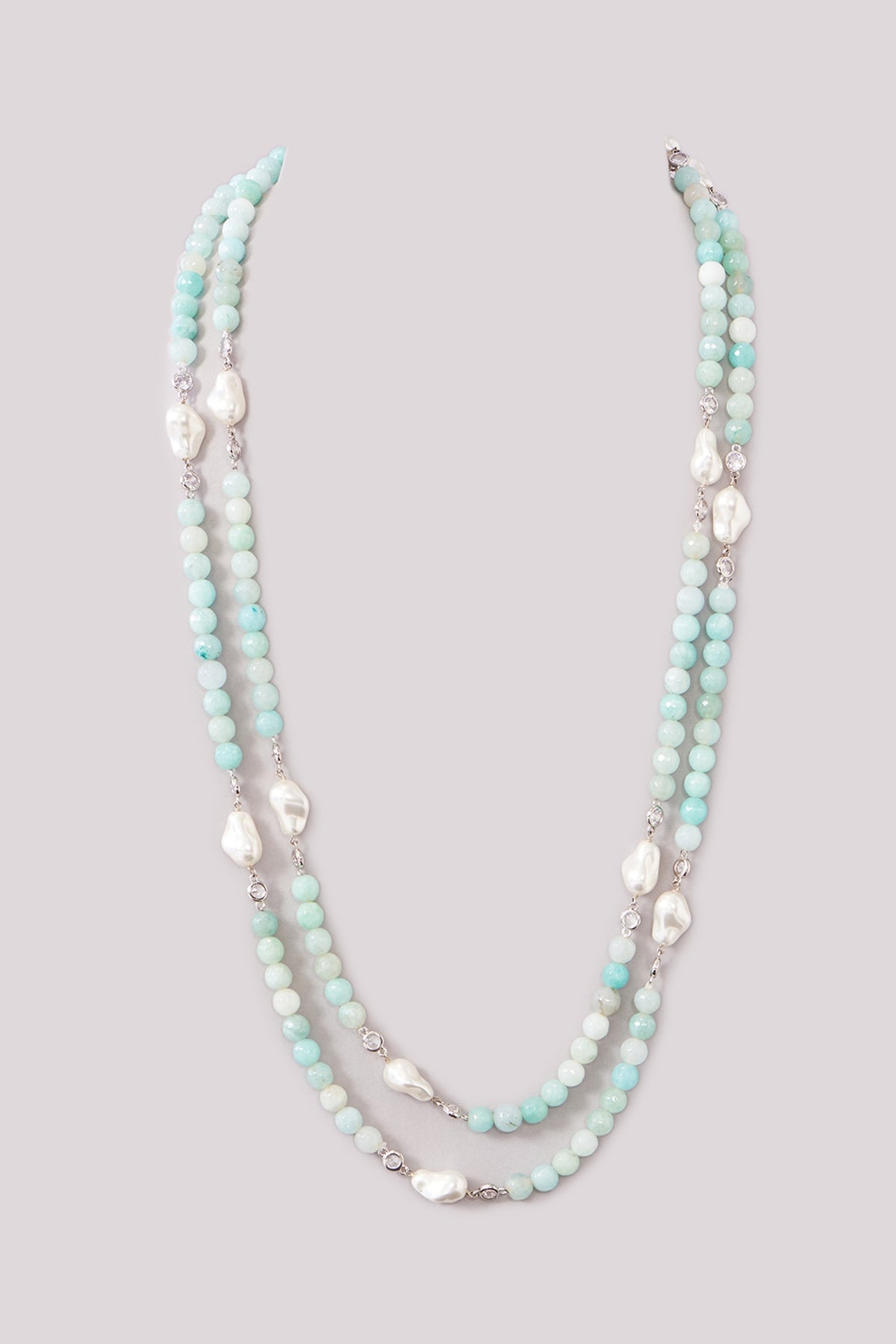 White Finish Baroque Pearl Necklace