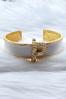 Gold Plated Handcrafted Initial Cuff