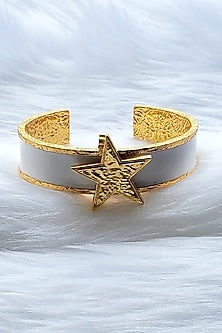 Gold Plated Handcrafted Initial Cuff