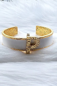 Gold Plated Handcrafted Initial Cuff