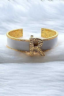 Gold Plated Handcrafted Initial Cuff