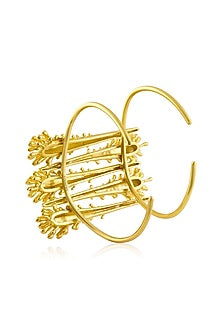 Gold Plated Vine Statement Cuff