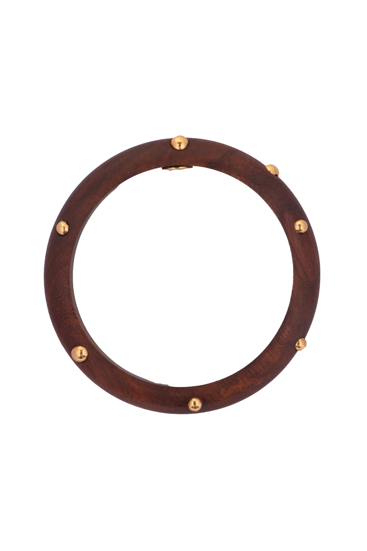 Gold Finish Wooden Bangle