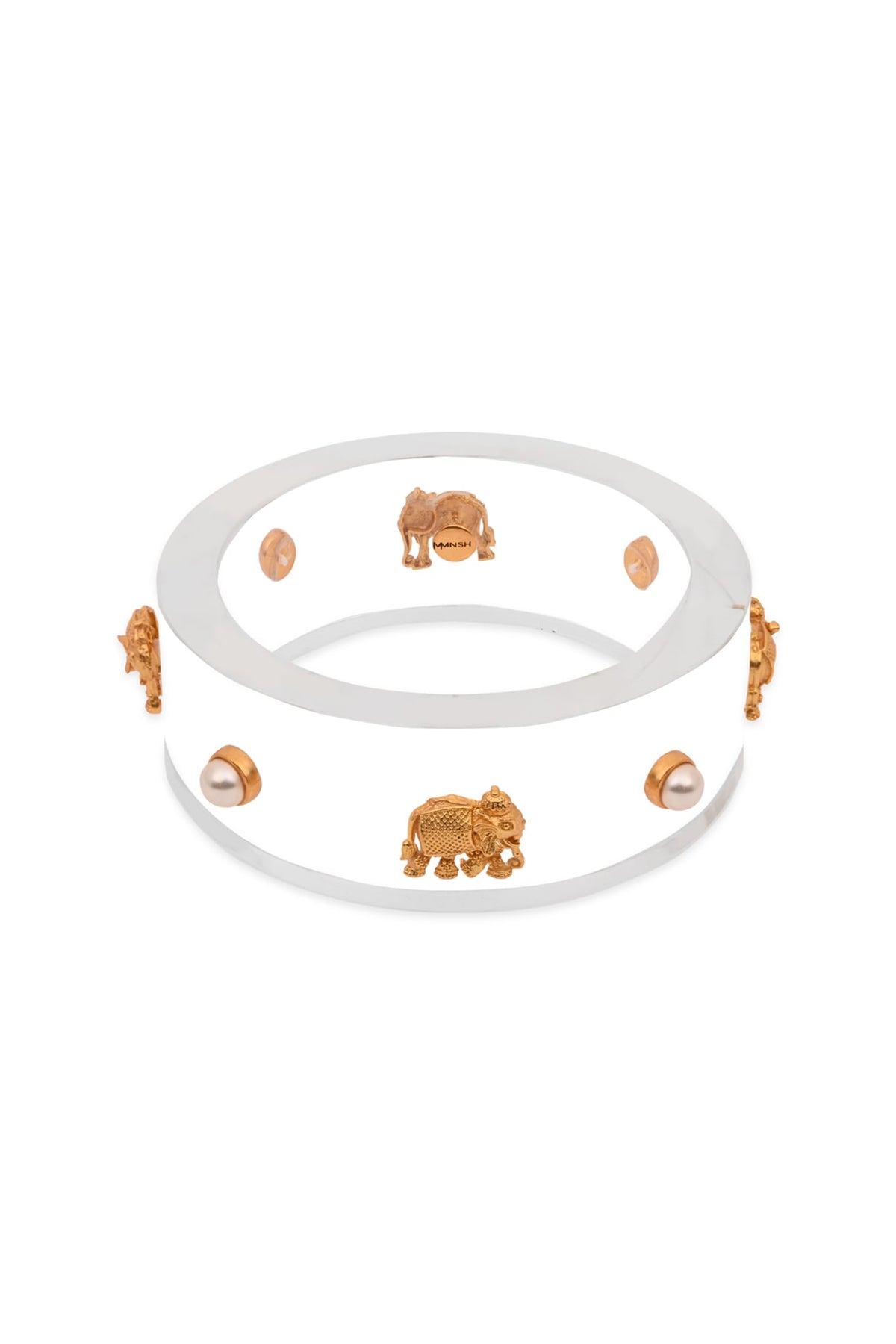 Gold Plated Hathi Resin Bangle