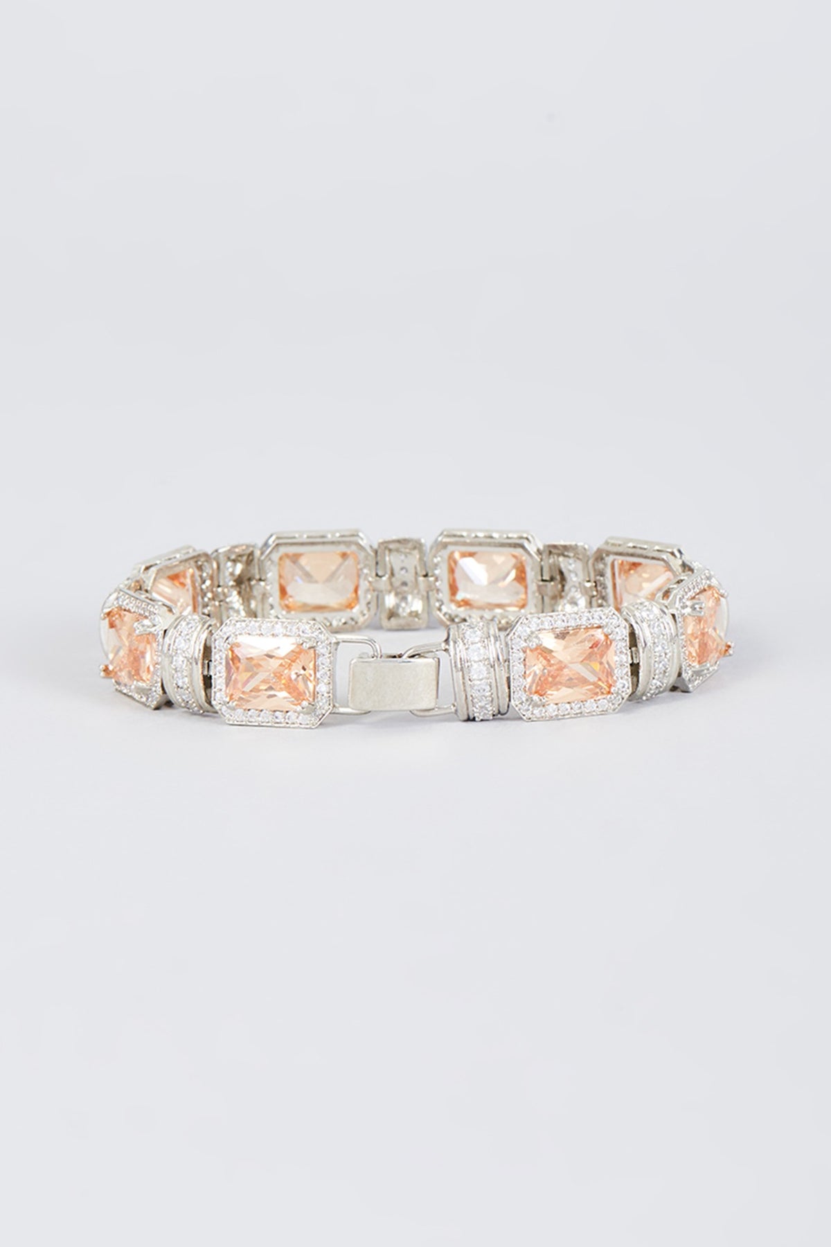 White Finish Zircon Handcrafted Bracelet