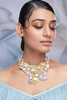 Multi-Colored Stone & Shell Necklace