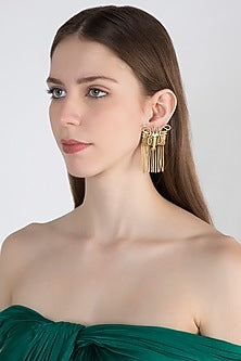 Gold Finish House of Greyjoy Tassel Drop Earrings