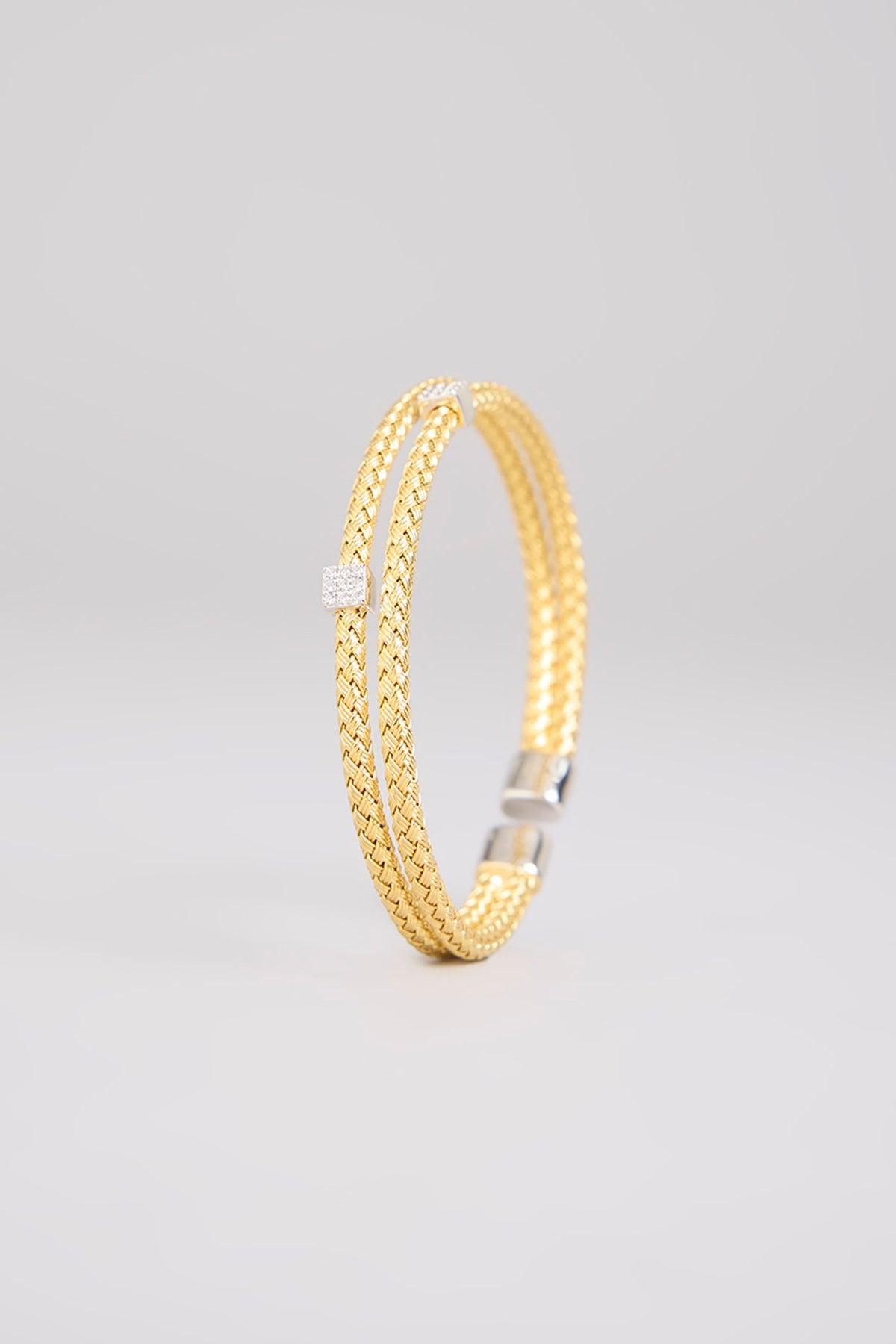 Gold Finish Bracelet In Sterling Silver