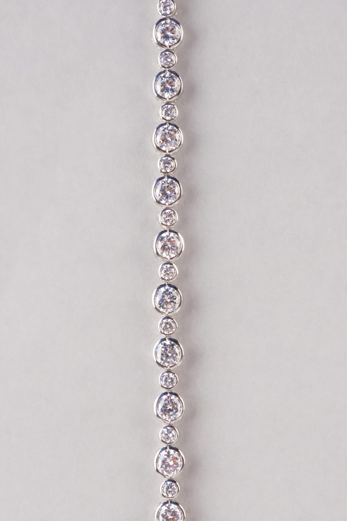 White Finish Tennis Bracelet In Sterling Silver