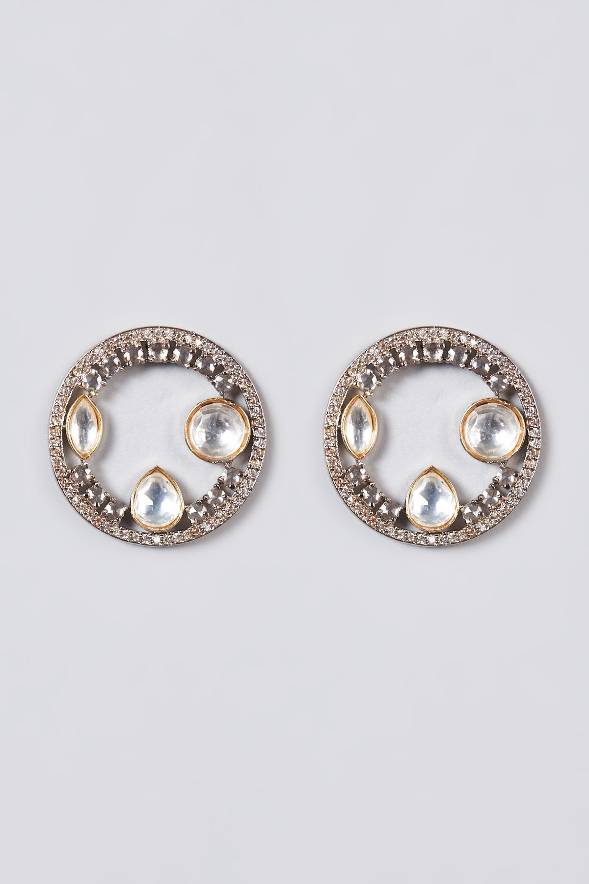 Antique Black Rhodium Finish Zircon Earrings