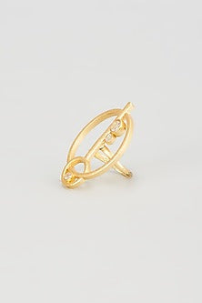 Gold Plated Kundan Polki Ring