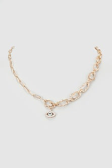 Gold Plated Evil-Eye Necklace