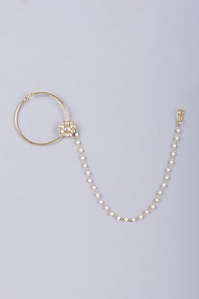 Gold Finish Kundan Polki Nath