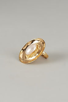 Gold Plated Pearl Ring
