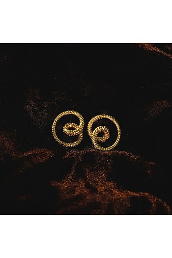 Gold Finish Handcrafted Stud Earrings