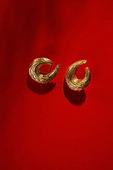 Gold Finish Handcrafted Stud Earrings