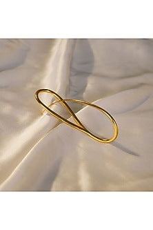 Gold Finish Handcrafted Bounty Loop Earrings