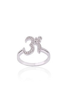 White Plated Diamond Ring