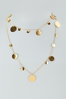 Gold Finish Long Necklace