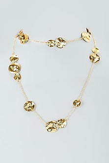 Gold Finish Long Necklace