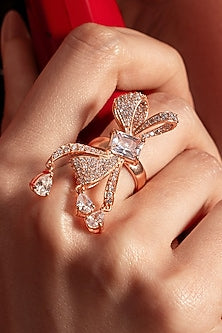 Rose Gold Plated Diamond Handcrafted Ring