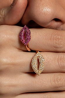 Rose Gold Plated Ruby Stone Handcrafted Ring