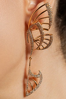 Gold Plated Diamond Earcuffs