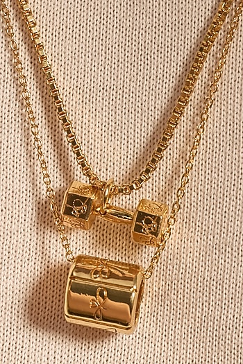 Gold Finish Pendant Necklace