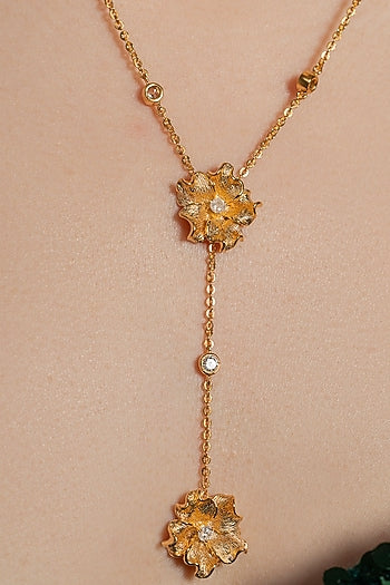 Gold Plated Layered Pendant Necklace