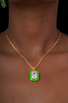 Gold Plated Pendant Necklace In Sterling Silver