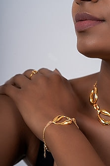 Gold Plated Bracelet In Sterling Silver